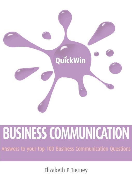 Title details for Quick Win Business Communication by Elizabeth P Tierney - Available